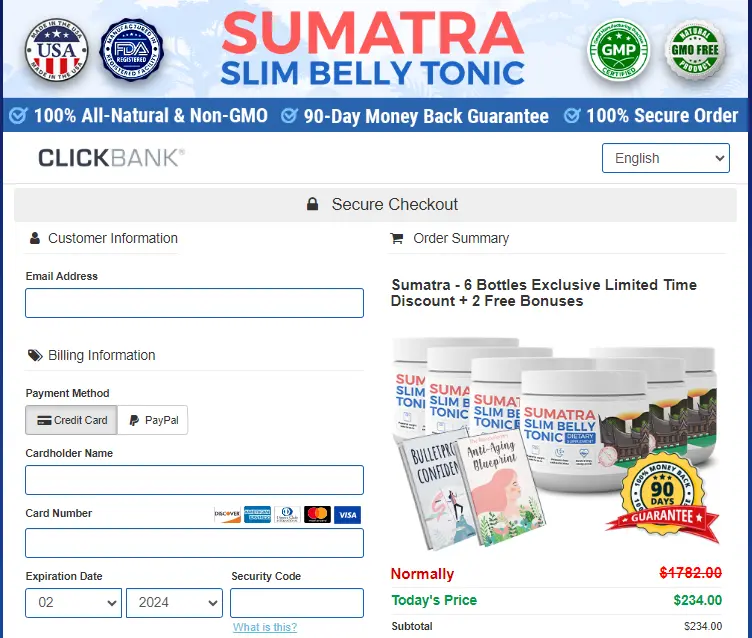 Sumatra Tonic order